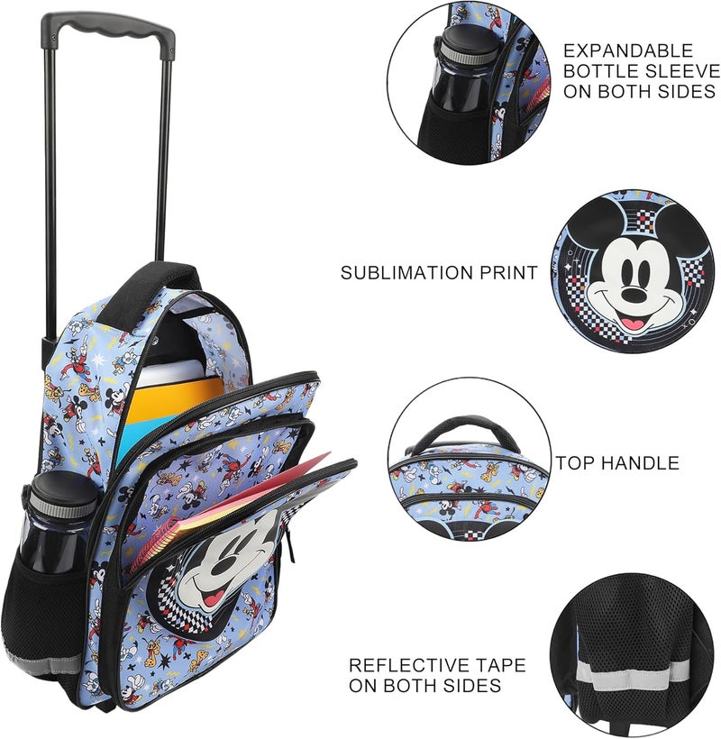 Bio World Disney Mickey Mouse Big Face 16" Rolling Travel Backpack - Image 2